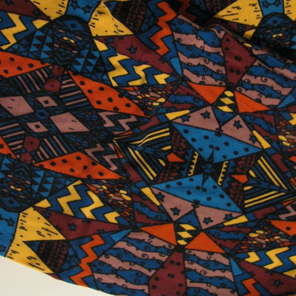 LuLaRoe One Size OS Leggings New $25 Multicolor Tribal Velvety Soft - Picture 2 of 2